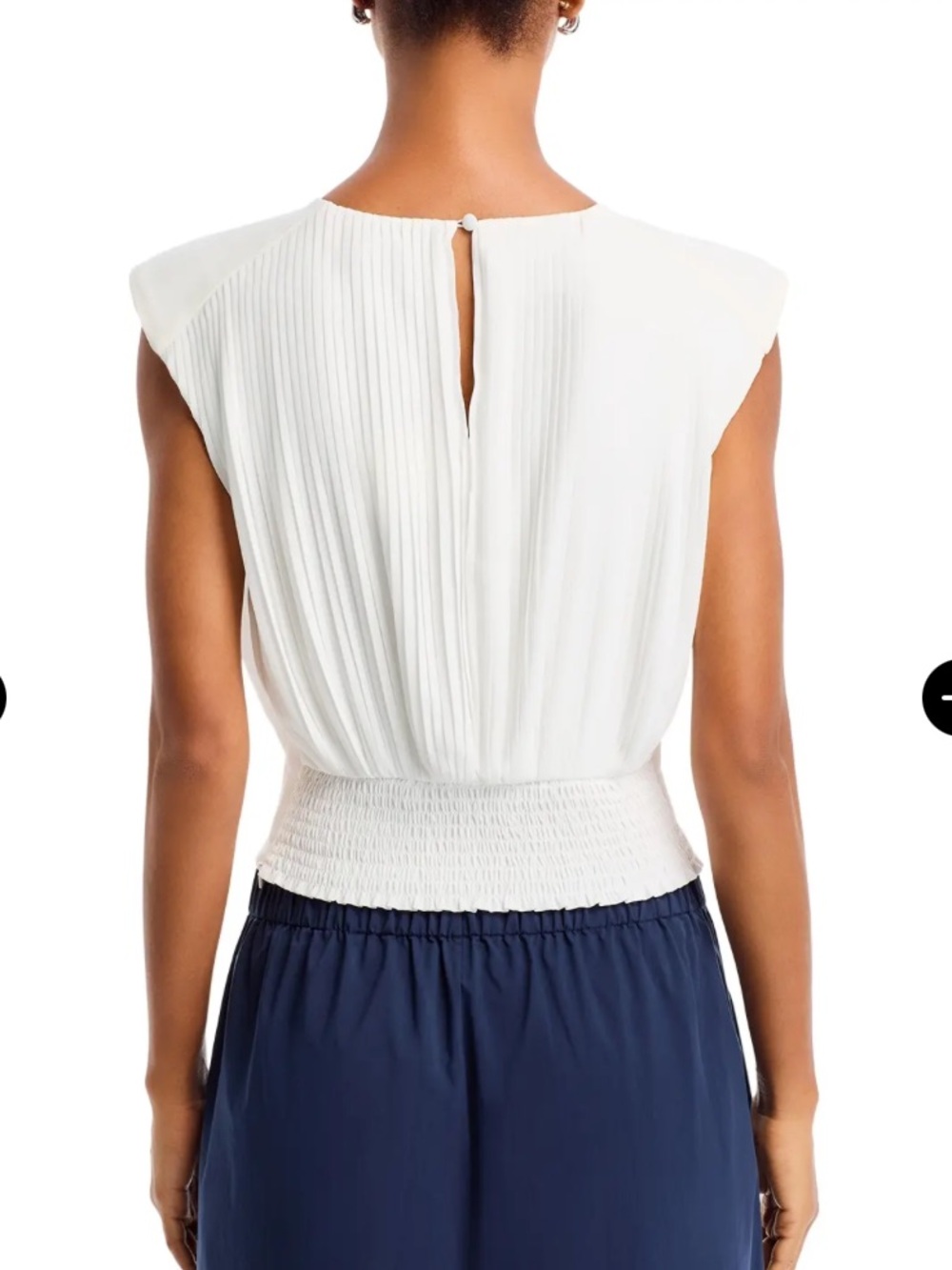 NWT Jason Wu White Pleated Sleeveless Crop Top - Picture 6 of 12